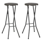 Tuinstoelen set van 2 inklapbare barkrukken met rattan look levering bevat - Bruin / 2 - Tuinstoelen