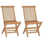 Tuinstoelen set van fijn geschuurd teakhout met comfortabele afmetingen - 2 - Tuinstoelen