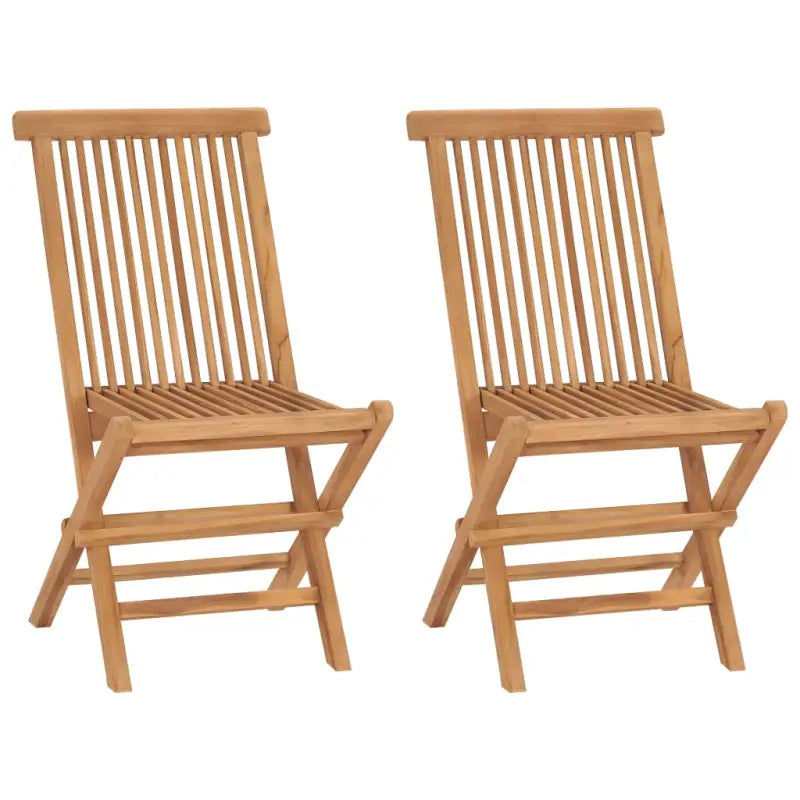 Tuinstoelen set van fijn geschuurd teakhout met comfortabele afmetingen - 2 - Tuinstoelen
