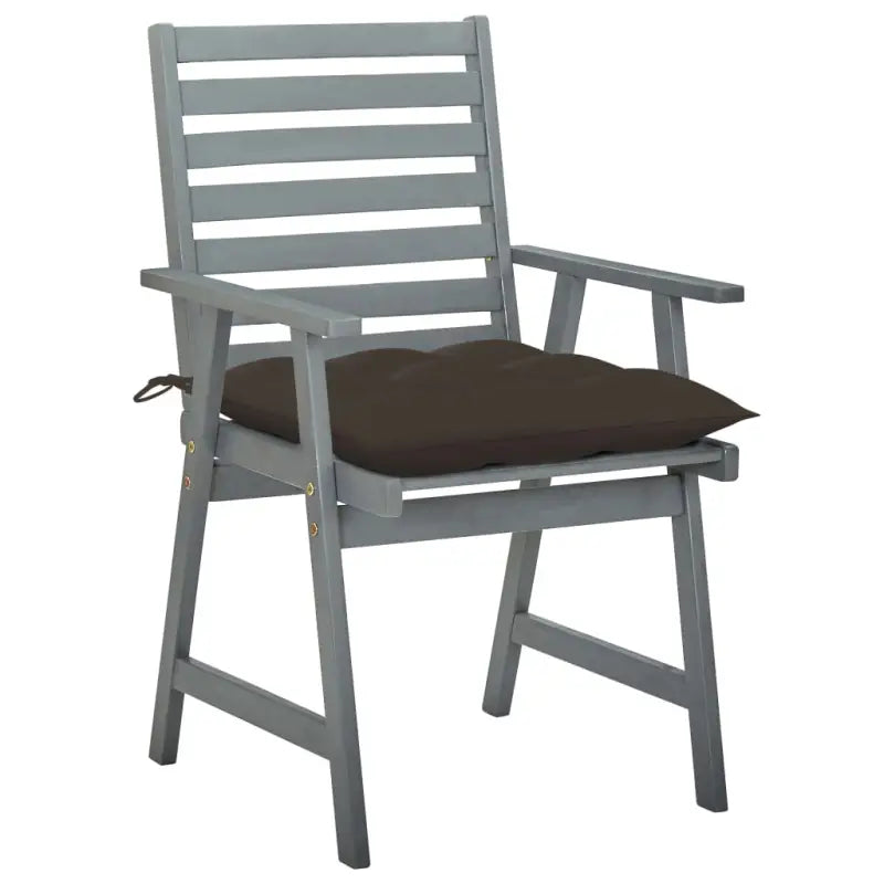 Tuinstoelen set van massief acaciahout met comfortabele kussens - Tuinstoelen