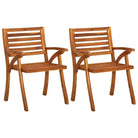 Tuinstoelen set van massief acaciahout voor tuin en terras - 2 - Tuinstoelen