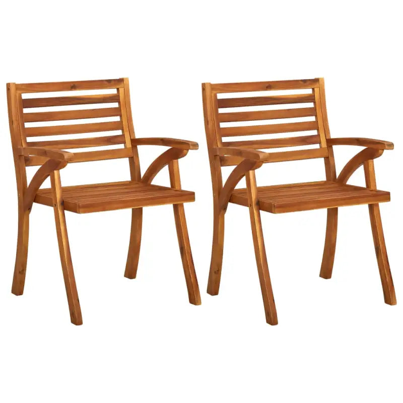 Tuinstoelen set van massief acaciahout voor tuin en terras - 2 - Tuinstoelen