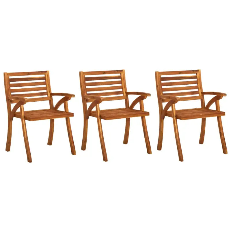 Tuinstoelen set van massief acaciahout voor tuin en terras - 3 - Tuinstoelen