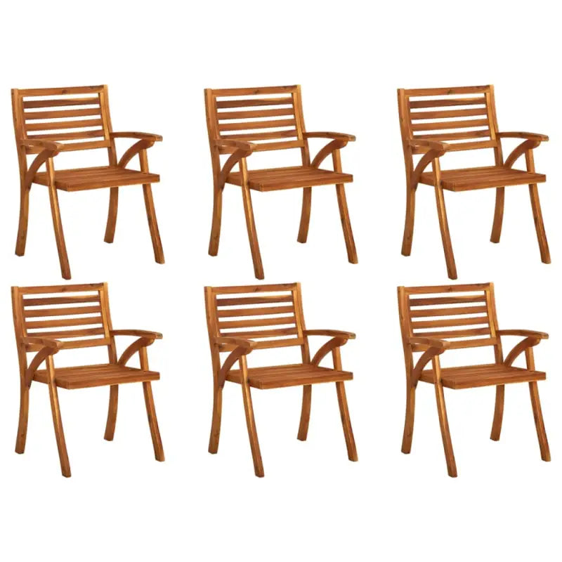 Tuinstoelen set van massief acaciahout voor tuin en terras - 6 - Tuinstoelen