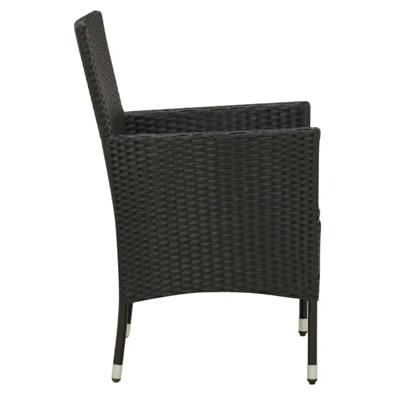 Tuinstoelen set van poly rattan met stevig gepoedercoat stalen frame - Tuinstoelen