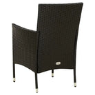 Tuinstoelen set van poly rattan met stevig gepoedercoat stalen frame - Tuinstoelen