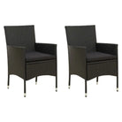 Tuinstoelen set van poly rattan met stevig gepoedercoat stalen frame - Tuinstoelen