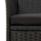 Tuinstoelen set van poly rattan met stevig gepoedercoat stalen frame - Tuinstoelen