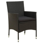 Tuinstoelen set van poly rattan met stevig gepoedercoat stalen frame - Tuinstoelen