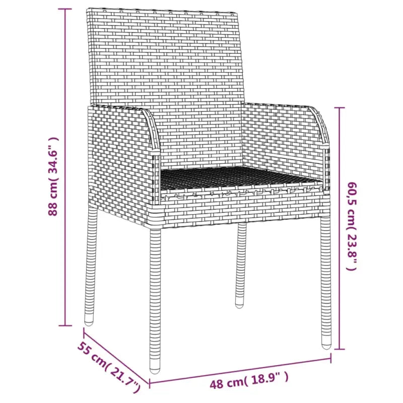 Tuinstoelen Van Duurzaam Poly Rattan Voor Tuin En Terras - Tuinstoelen