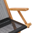 Tuinstoelen van fijn geschuurd teakhout met polyester touwontwerp - Tuinstoelen