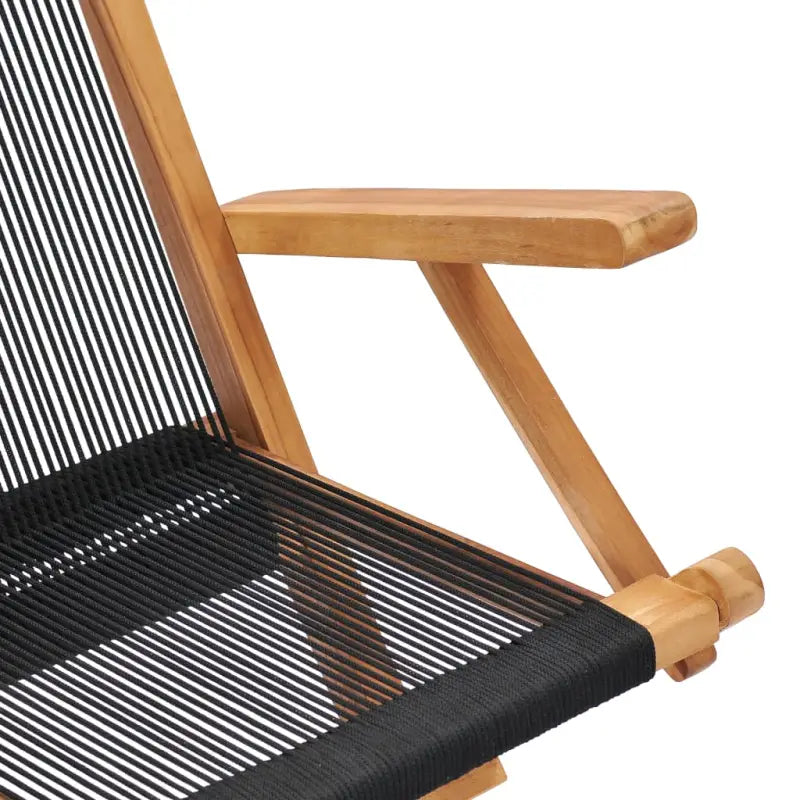 Tuinstoelen van fijn geschuurd teakhout met polyester touwontwerp - Tuinstoelen