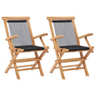 Tuinstoelen van fijn geschuurd teakhout met polyester touwontwerp - Tuinstoelen