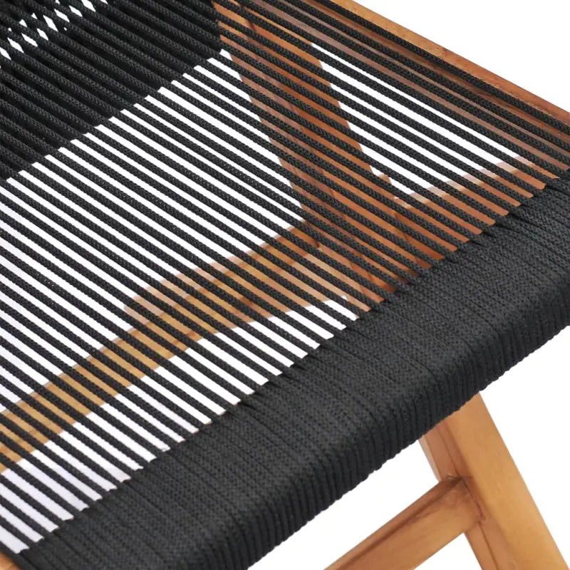 Tuinstoelen van fijn geschuurd teakhout met polyester touwontwerp - Tuinstoelen