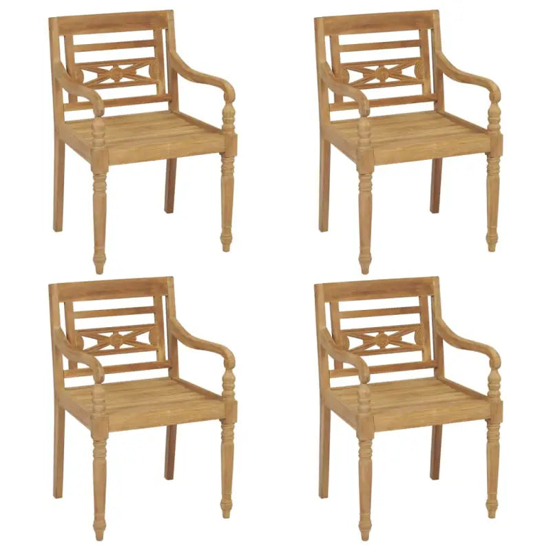 Tuinstoelen van hard teakhout met fijn geschuurde afwerking - Tuinstoelen