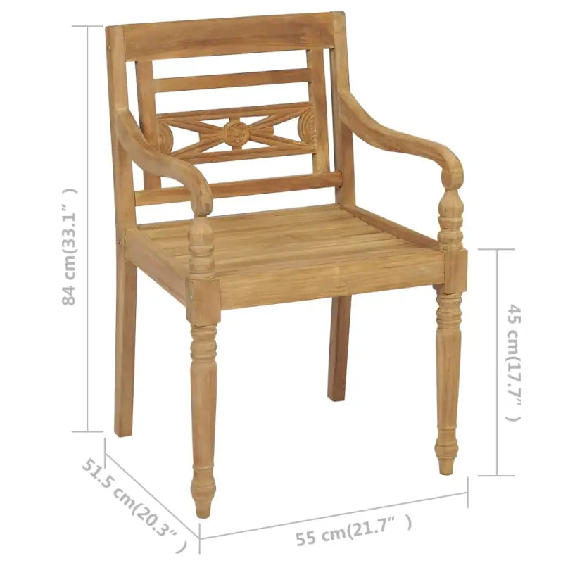Tuinstoelen van hard teakhout met fijn geschuurde afwerking - Tuinstoelen