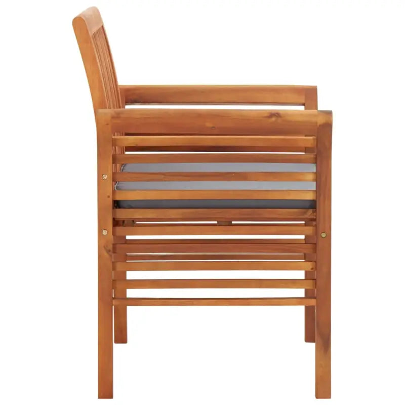 Tuinstoelen van massief acaciahout met comfortabele kussens - Tuinstoelen