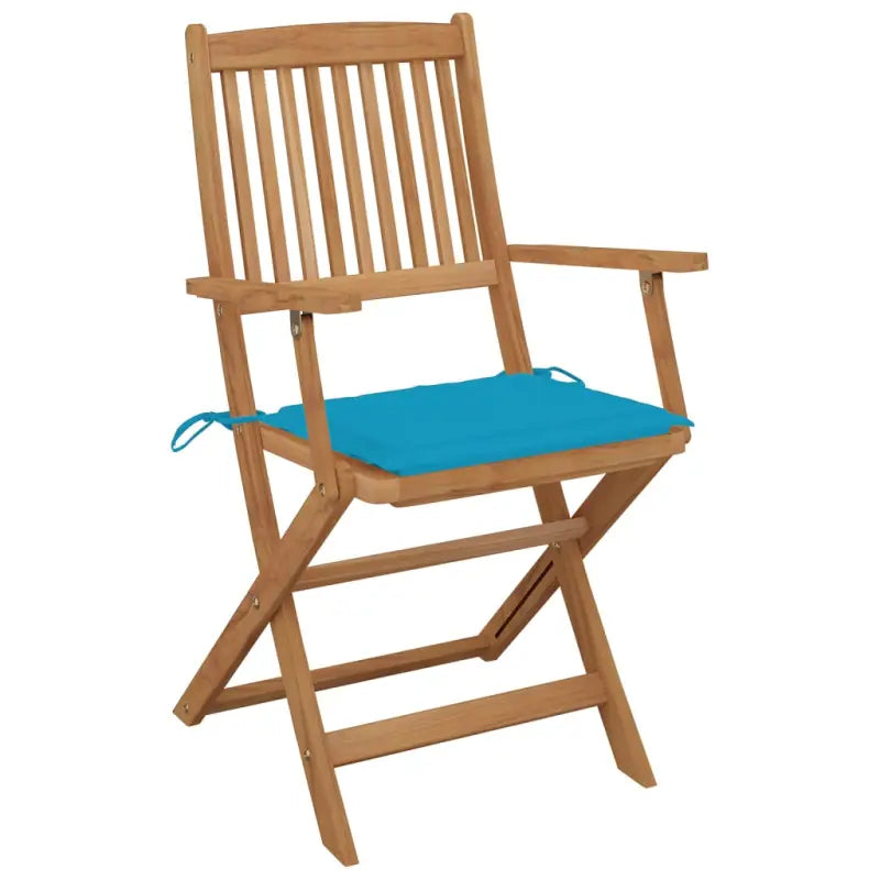 Tuinstoelen van massief acaciahout met kussens voor tuin en terras - Tuinstoelen