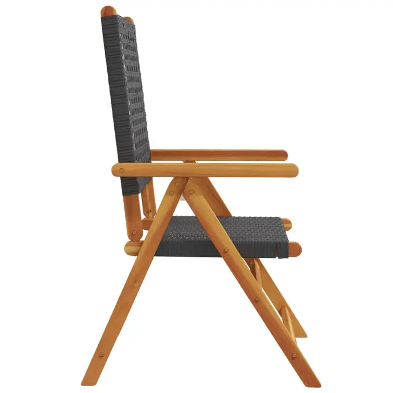 Tuinstoelen van massief acaciahout met poly rattan voor buitengebruik - Tuinstoelen