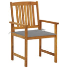 Tuinstoelen van massief acaciahout met rustieke charme - Tuinstoelen