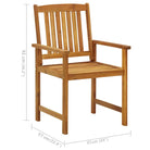 Tuinstoelen van massief acaciahout met rustieke charme - Tuinstoelen