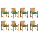 Tuinstoelen van massief acaciahout met rustieke charme - Groen / 8 - Tuinstoelen