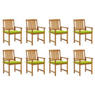 Tuinstoelen van massief acaciahout met rustieke charme - Heldergroen / 8 - Tuinstoelen