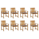 Tuinstoelen van massief acaciahout met rustieke charme - Taupe / 8 - Tuinstoelen