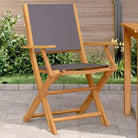 Tuinstoelen van massief acaciahout voor comfort en duurzaamheid - Antraciet / 2 - Tuinstoelen