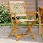 Tuinstoelen van massief acaciahout voor comfort en duurzaamheid - Beige / 2 - Tuinstoelen