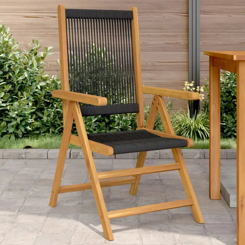 Tuinstoelen van massief acaciahout voor comfort en duurzame ontspanning - Beige / 8 - Tuinstoelen