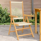 Tuinstoelen van massief acaciahout voor comfort en duurzame ontspanning - Beige / 2 - Tuinstoelen