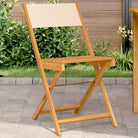Tuinstoelen van massief acaciahout voor comfortabel buiten zitten - Beige / 2 - Tuinstoelen