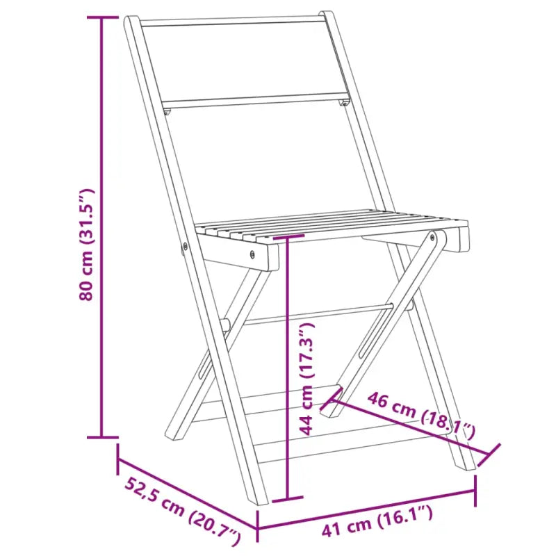 Tuinstoelen van massief acaciahout voor comfortabel buiten zitten - Tuinstoelen
