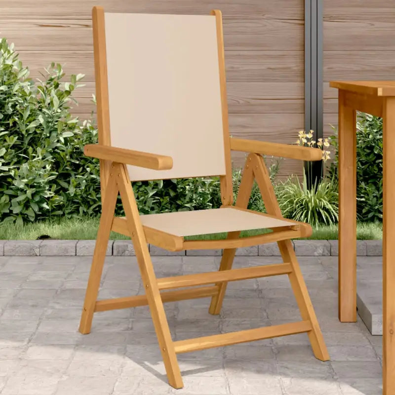 Tuinstoelen van massief acaciahout voor een duurzame buitenruimte - Beige / 2 - Tuinstoelen