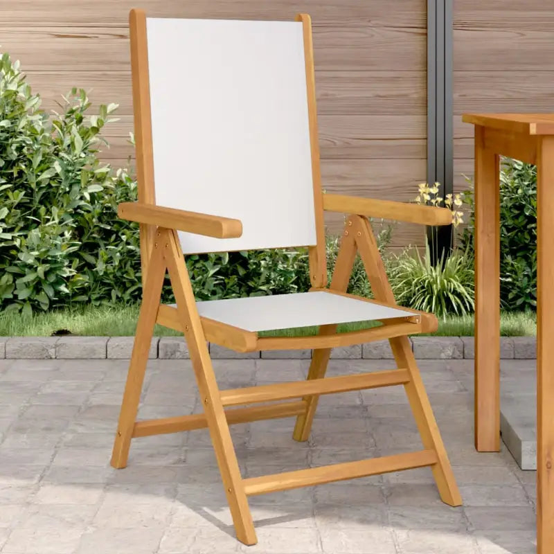 Tuinstoelen van massief acaciahout voor een duurzame buitenruimte - Crème / 2 - Tuinstoelen