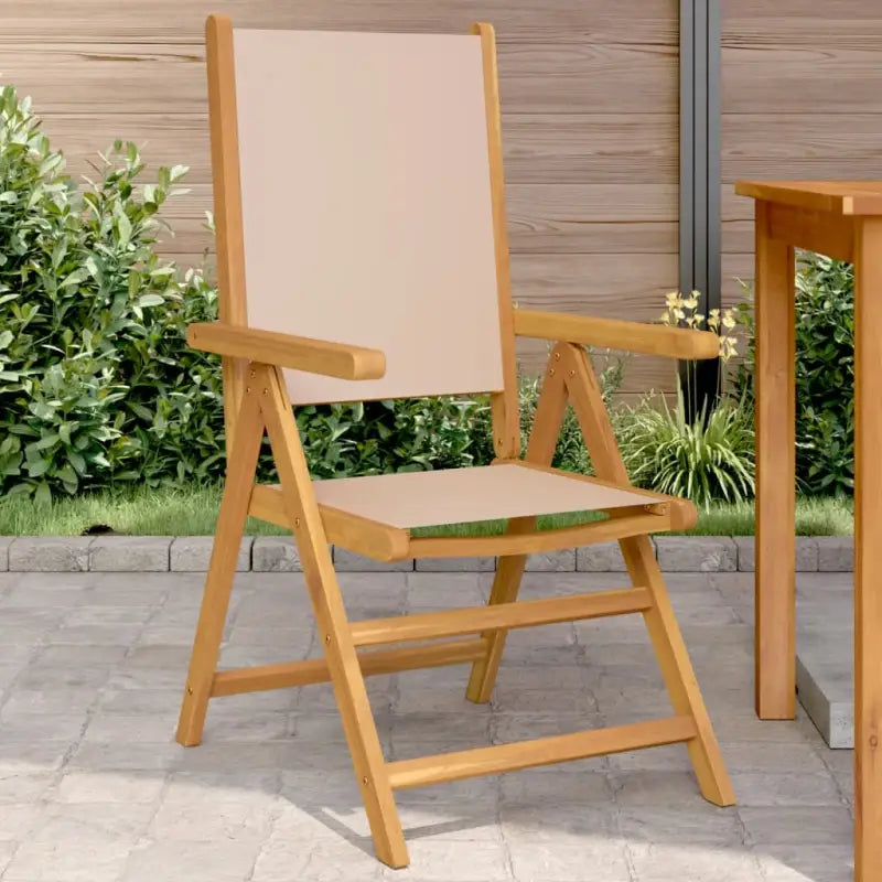Tuinstoelen van massief acaciahout voor een duurzame buitenruimte - Taupe / 2 - Tuinstoelen