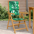 Tuinstoelen van massief acaciahout voor een duurzame buitenruimte - Bladpatroon / 2 - Tuinstoelen