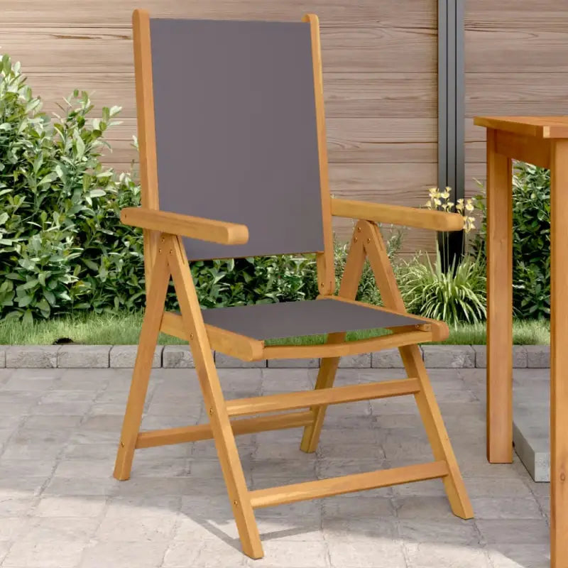 Tuinstoelen van massief acaciahout voor een duurzame buitenruimte - Antraciet / 2 - Tuinstoelen