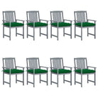 Tuinstoelen van massief acaciahout voor een rustieke buitenruimte - Groen / 8 - Tuinstoelen