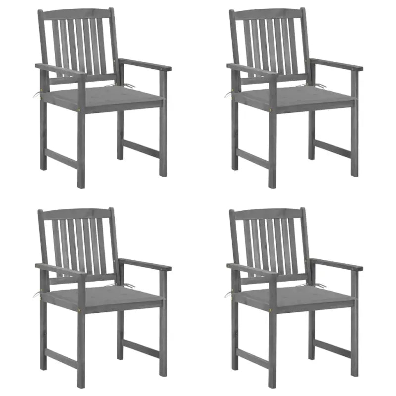 Tuinstoelen van massief acaciahout voor een rustieke buitenruimte - Grijs / 4 - Tuinstoelen