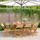 Tuinstoelen van massief acaciahout voor gezellige momenten - Beige / 8 - Tuinstoelen