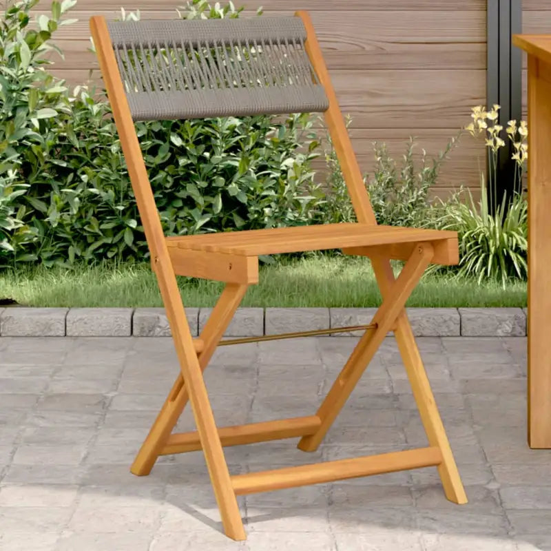 Tuinstoelen van massief acaciahout voor gezellige momenten - Grijs / 2 - Tuinstoelen