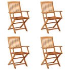 Tuinstoelen van massief eucalyptushout voor buiten eetplezier - 4 / Met armleuning - Tuinstoelen
