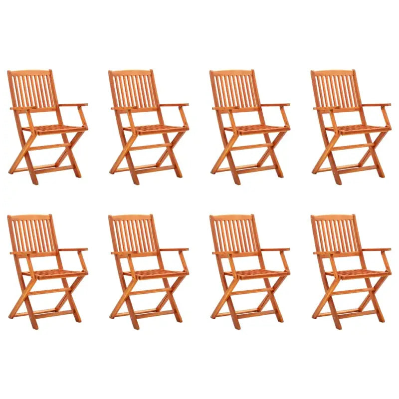 Tuinstoelen van massief eucalyptushout voor buiten eetplezier - 8 / Met armleuning - Tuinstoelen
