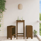 Tuinstoelen van massief grenenhout voor rustieke tuinplezier - Honingbruin grenenhout / 40 x 36 x 75 cm / 2