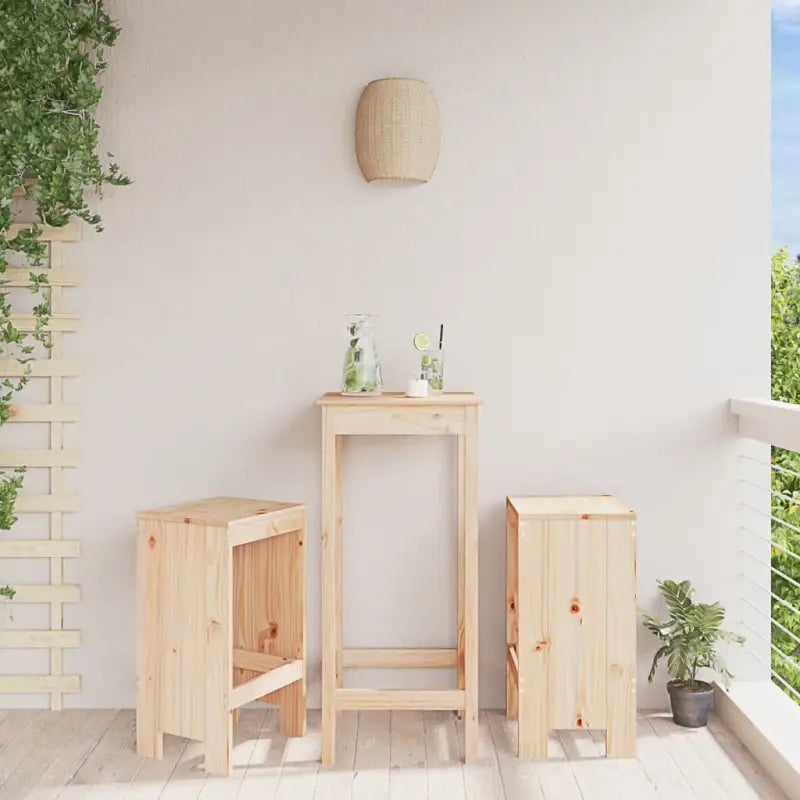 Tuinstoelen van massief grenenhout voor rustieke tuinplezier - Natuurlijk grenenhout / 40 x 36 x 75 cm / 2 - Tuinstoelen