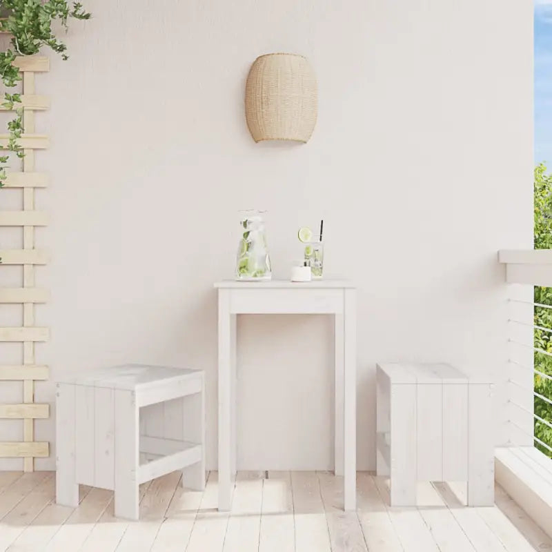 Tuinstoelen van massief grenenhout voor rustieke tuinplezier - Wit grenenhout / 40 x 36 x 45 cm / 2 - Tuinstoelen