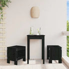Tuinstoelen van massief grenenhout voor rustieke tuinplezier - Zwart grenenhout / 40 x 36 x 45 cm / 2 - Tuinstoelen