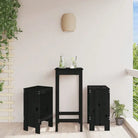 Tuinstoelen van massief grenenhout voor rustieke tuinplezier - Zwart grenenhout / 40 x 36 x 75 cm / 2 - Tuinstoelen